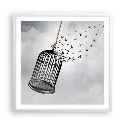 Poster in white frmae - Faith…Hope…Freedom! - 60x60 cm