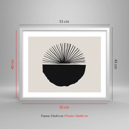 Poster in white frmae - Fan of Possibilities - 50x40 cm