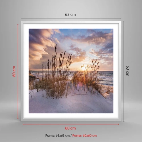 Poster in white frmae - Farewell to the Sun and Wind - 60x60 cm