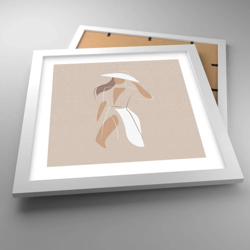 Poster in white frmae - Fashion Is Fun - 30x30 cm