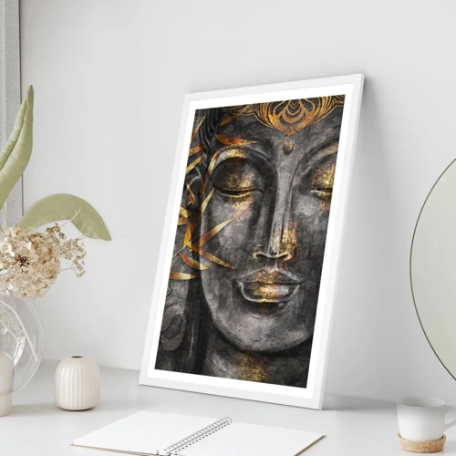 Poster in white frmae - Feel the Peace - 50x70 cm