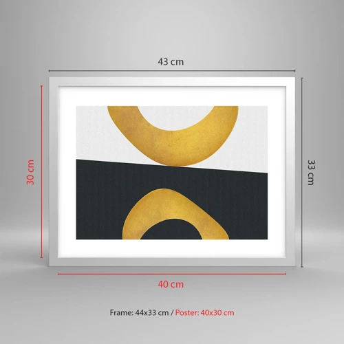 Poster in white frmae - First Of All: Gold - 40x30 cm