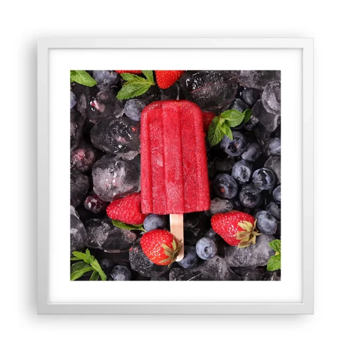 Poster in white frmae - Flavour of Hot Summer - 40x40 cm