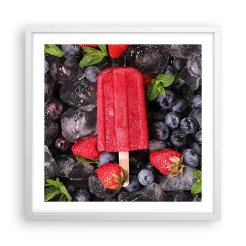 Poster in white frmae - Flavour of Hot Summer - 50x50 cm