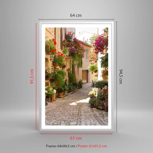 Poster in white frmae - Flood of Flowers - 61x91 cm