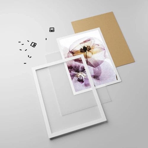 Poster in white frmae - Flower Body Slide - 30x40 cm