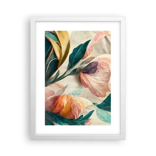 Poster in white frmae - Flowers of Southern Islands - 30x40 cm