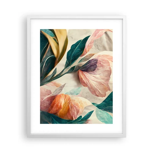 Poster in white frmae - Flowers of Southern Islands - 40x50 cm