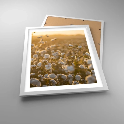 Poster in white frmae - Fluffy Field - 40x50 cm