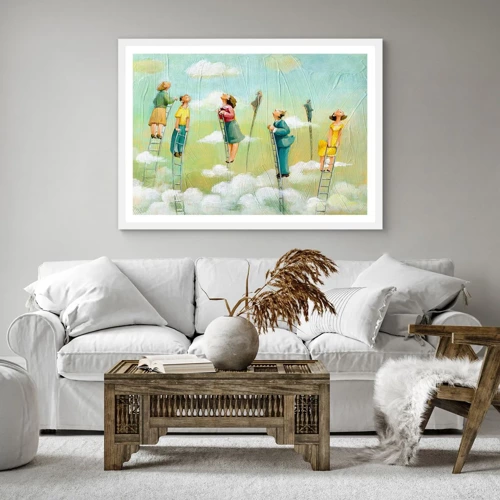 Poster in white frmae - Following the Dream - 40x40 cm