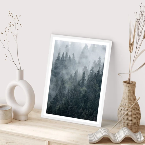 Poster in white frmae - Forest World - 70x100 cm