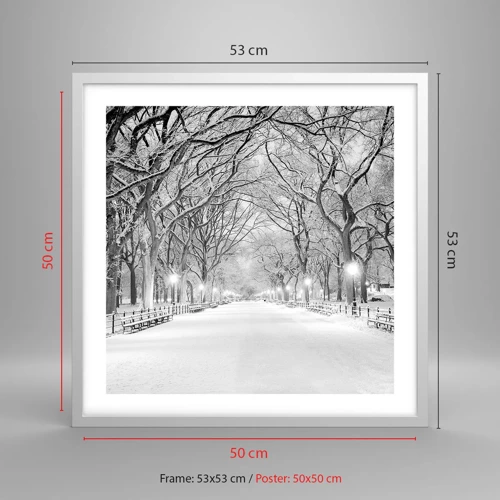Poster in white frmae - Four Seasons: Winter - 50x50 cm