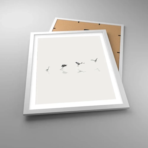 Poster in white frmae - Four Simple Steps - 40x50 cm