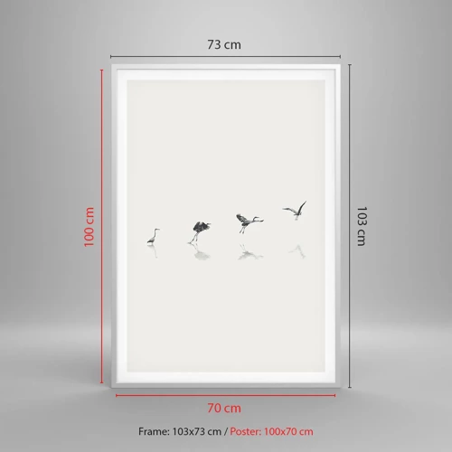 Poster in white frmae - Four Simple Steps - 70x100 cm