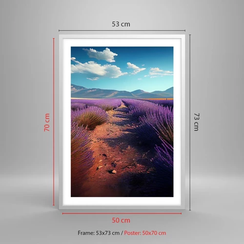 Poster in white frmae - Fragrant Fields - 50x70 cm