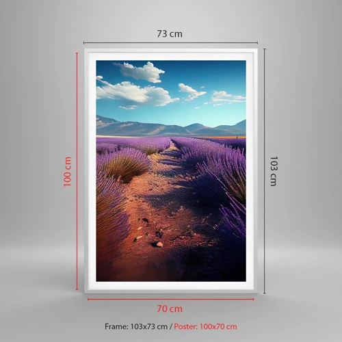 Poster in white frmae - Fragrant Fields - 70x100 cm