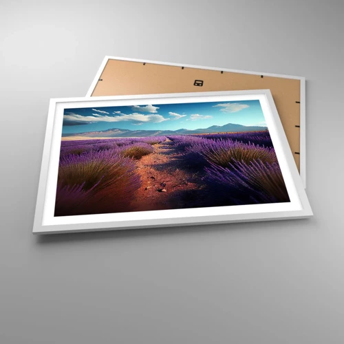 Poster in white frmae - Fragrant Fields - 70x50 cm