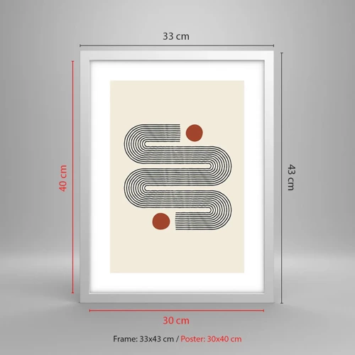 Poster in white frmae - From Beginning till the End - 30x40 cm