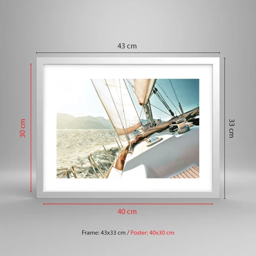 Poster in white frmae - Full Sail - 40x30 cm
