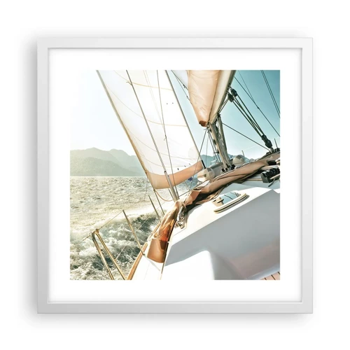 Poster in white frmae - Full Sail - 40x40 cm