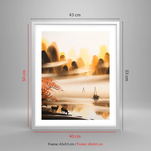 Poster in white frmae - Further than Far East - 40x50 cm