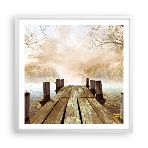 Poster in white frmae - Gentle Sadness of Autumn - 60x60 cm