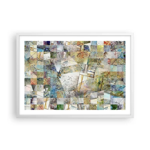 Poster in white frmae - Geometric Reshuffling - 70x50 cm