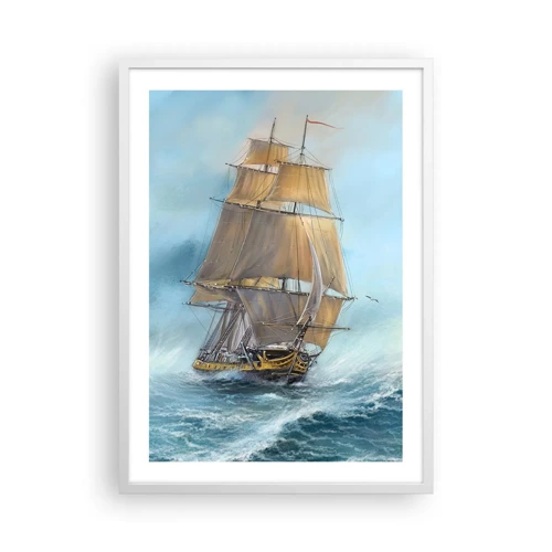 Poster in white frmae - Gliding on the Waves - 50x70 cm