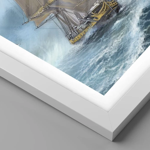 Poster in white frmae - Gliding on the Waves - 50x70 cm