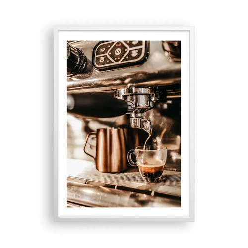 Poster in white frmae - Glow of a Coffee - 50x70 cm