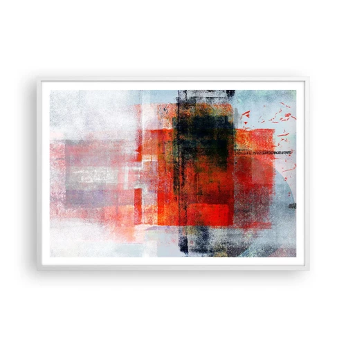 Poster in white frmae - Glowing Composition - 100x70 cm