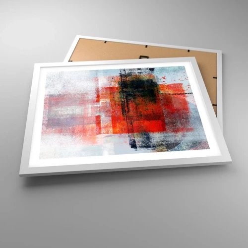 Poster in white frmae - Glowing Composition - 50x40 cm