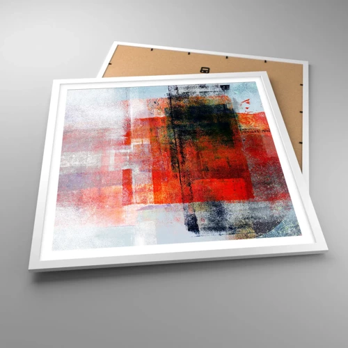 Poster in white frmae - Glowing Composition - 60x60 cm