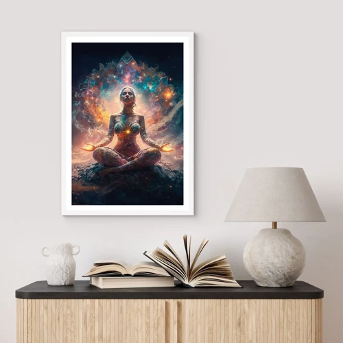 Poster in white frmae - Good Energy Flow - 30x40 cm