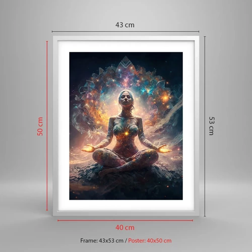 Poster in white frmae - Good Energy Flow - 40x50 cm