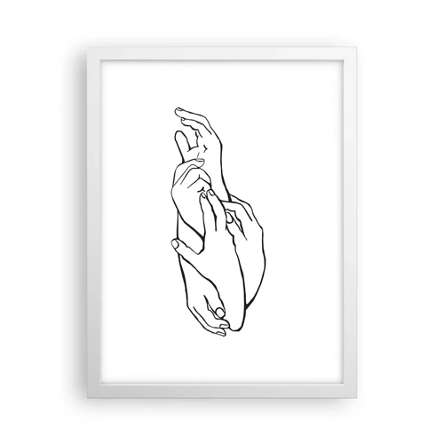 Poster in white frmae - Good Touch - 30x40 cm