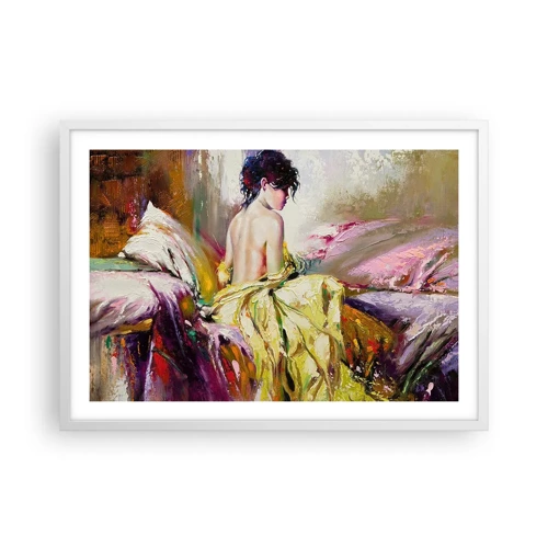 Poster in white frmae - Graceful in Yellow - 70x50 cm
