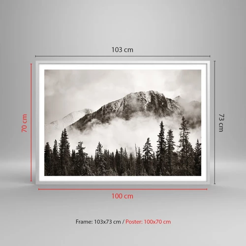 Poster in white frmae - Granite Ruler - 100x70 cm