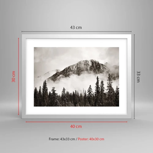 Poster in white frmae - Granite Ruler - 40x30 cm