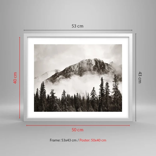 Poster in white frmae - Granite Ruler - 50x40 cm