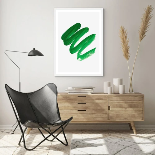 Poster in white frmae - Green Joke - 40x50 cm