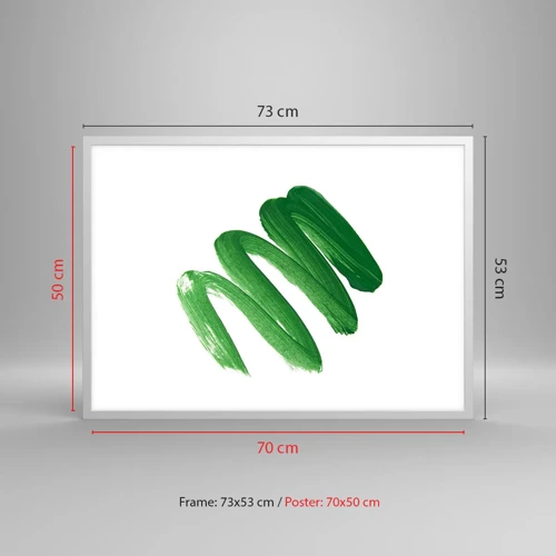 Poster in white frmae - Green Joke - 70x50 cm