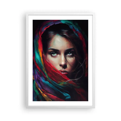 Poster in white frmae - Green-eyed Secret - 50x70 cm