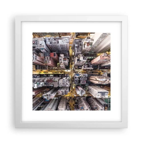 Poster in white frmae - Greetings from Hong Kong - 30x30 cm