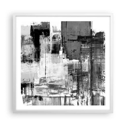 Poster in white frmae - Grey is Beautiful - 60x60 cm