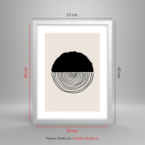 Poster in white frmae - Half-half - 30x40 cm