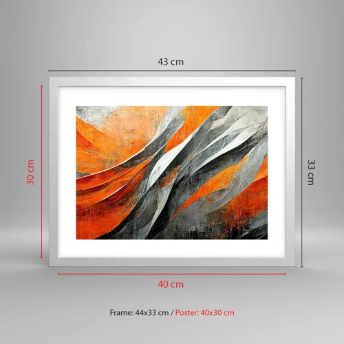 Poster in white frmae - Heat and Coolness - 40x30 cm