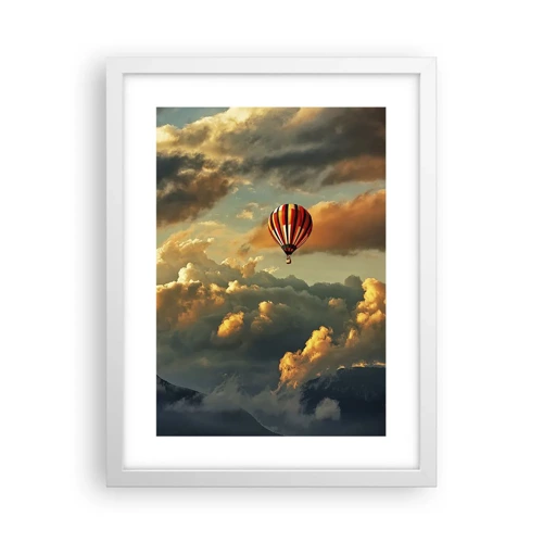Poster in white frmae - I Like Flying - 30x40 cm