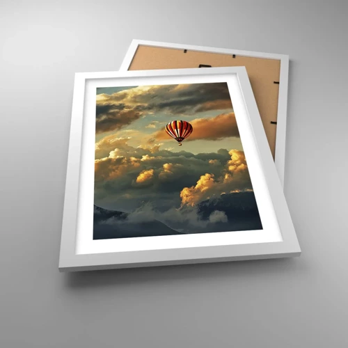 Poster in white frmae - I Like Flying - 30x40 cm