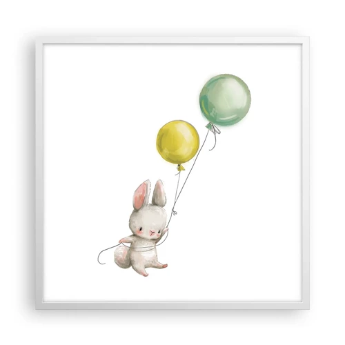 Poster in white frmae - I Will Fly Too! - 60x60 cm